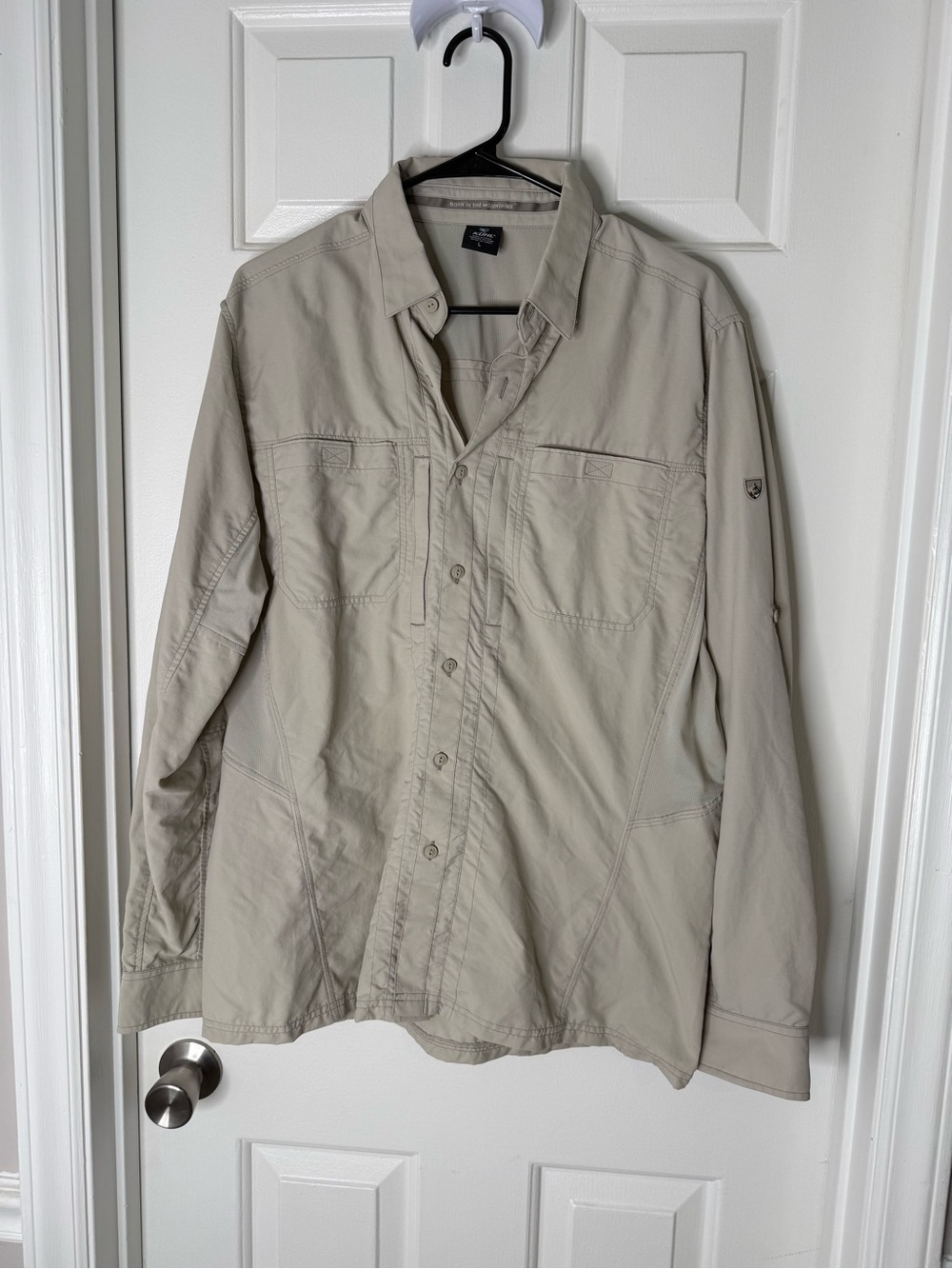 Kuhl Men's Light Khaki Button-Down Casual Shirt